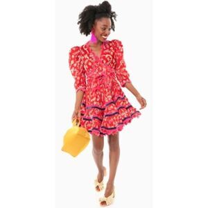 CeliaB Red and Pink Mini Dress